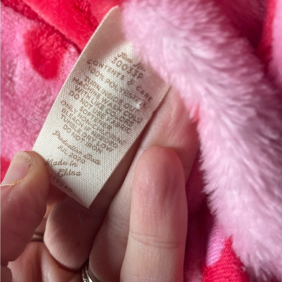 Matilda Jane Wonderment All Clean Fluffy Pink Polka Dot Bath Robe - Picture 8 of 8